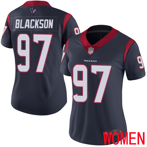 Houston Texans Limited Navy Blue Women Angelo Blackson Home Jersey NFL Football #97 Vapor Untouchable->women nfl jersey->Women Jersey